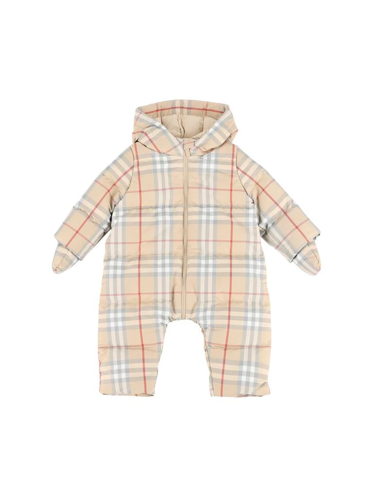 Burberry Burberry Kids Checked Hooded Padded Suit 1