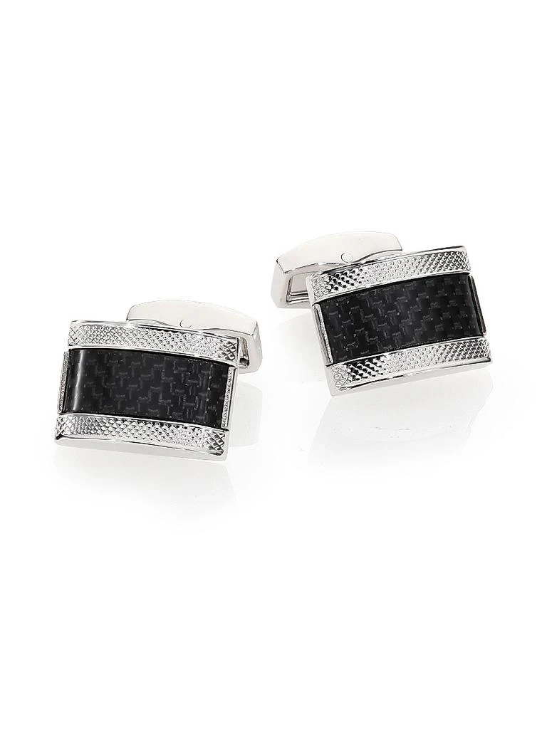 Tateossian Brass 
Carbon Fibre Cuff Links 1