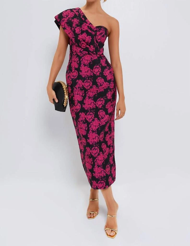 Saloni - Mona Asymmetrical Maxi Dress  On Sale Now with Up to 53% Off |  Discover Exclusive Deals & Savings at BeyondStyle  Authentic Saloni women  > dresses > maxi|saloni-mona-asymmetrical-maxi-dress-rosa-noir|clothing| dresses|floral|maxi|pink ...