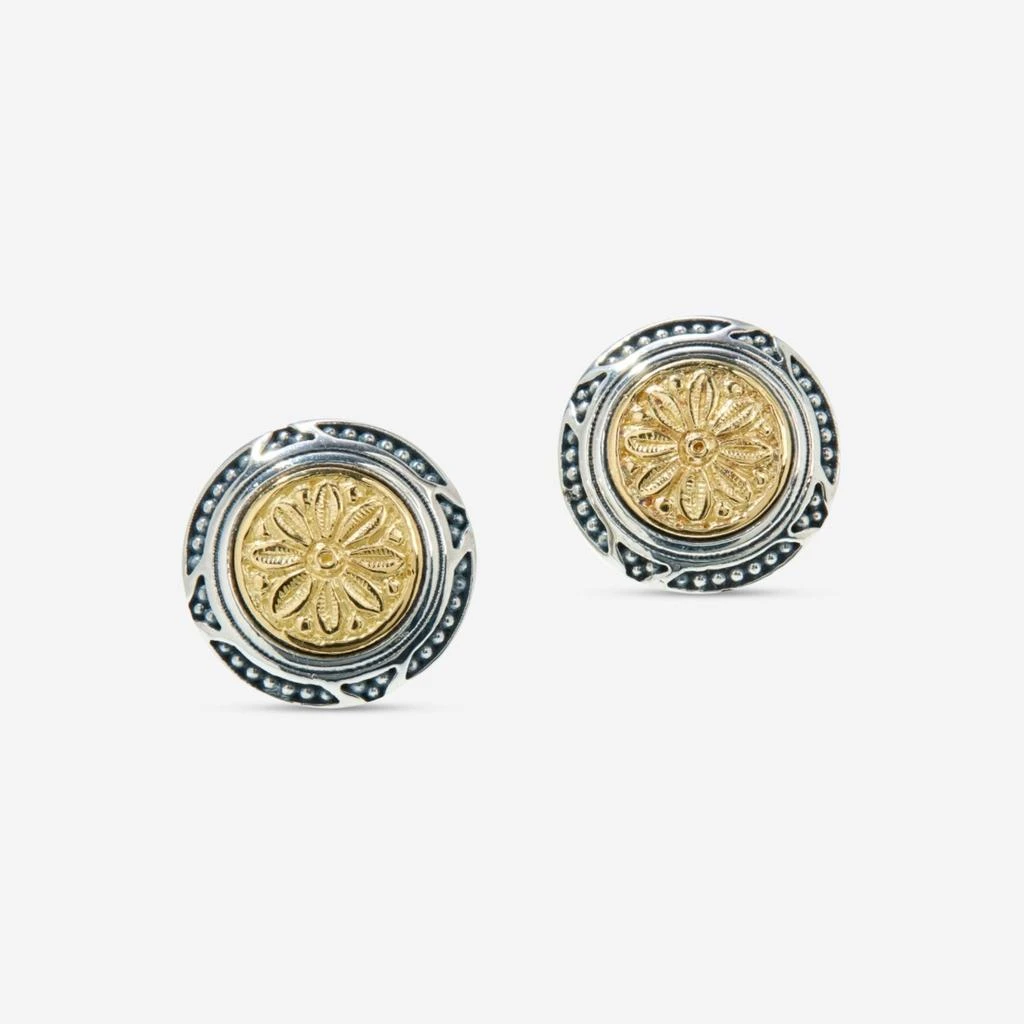 Konstantino Konstantino Dome Sterling Silver 
18k Yellow Gold Stud Earrings SKKJ709-130-copy