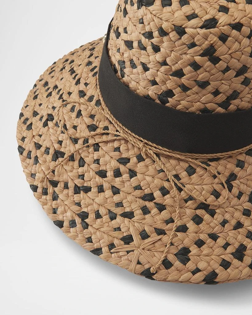 Helen Kaminski LEONI Wide Brim Straw Hat with Creme Band - Natural Jenna Flat Brim Fedora Nougat/Cream - Helen Kaminski US main image 3