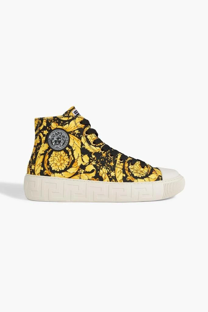 Versace Barocco printed canvas high-top sneakers 1