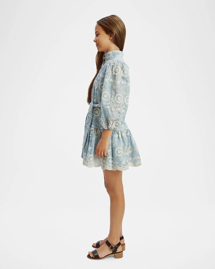 Bardot Girl's Mila Embroidered Floral-Print Shirt Dress, Size 7-14 5