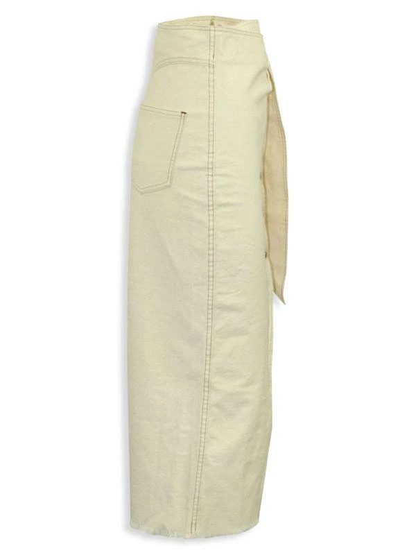 Nanushka Opal Denim Midi Wrap Skirt 3