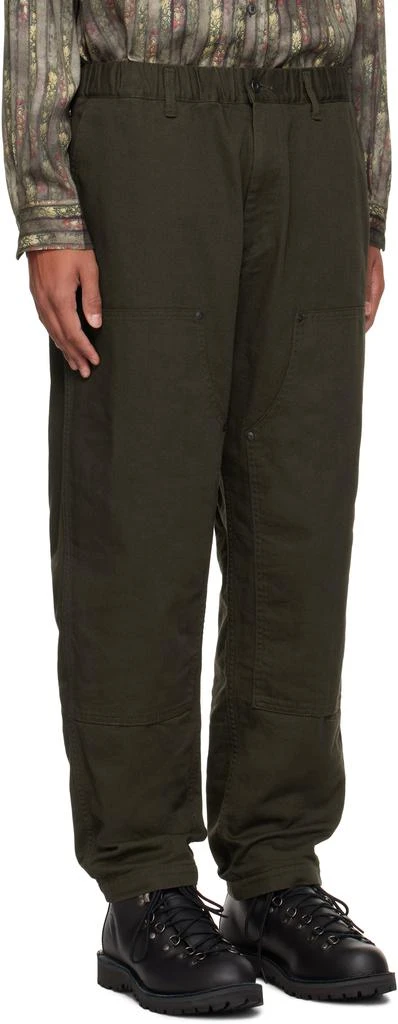 YOHJI YAMAMOTO Khaki Scandal Katsuragi Side Elastic String Trousers 2