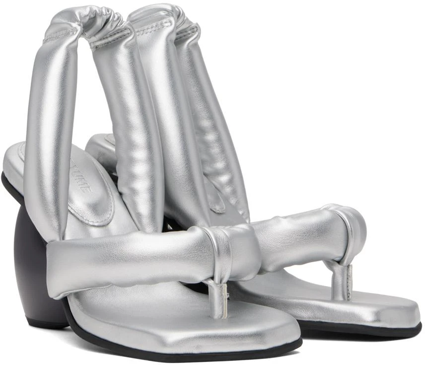 YUME YUME Silver & Black Love Heeled Sandals 4