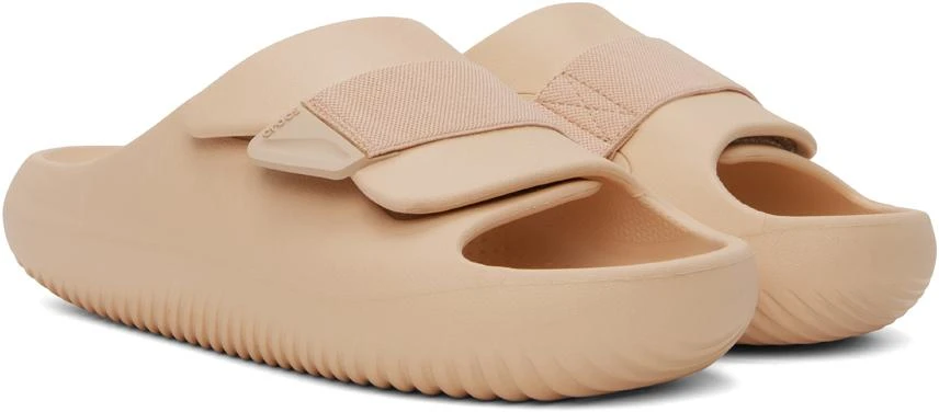 Crocs Beige Mellow Luxe Recovery Slides 4