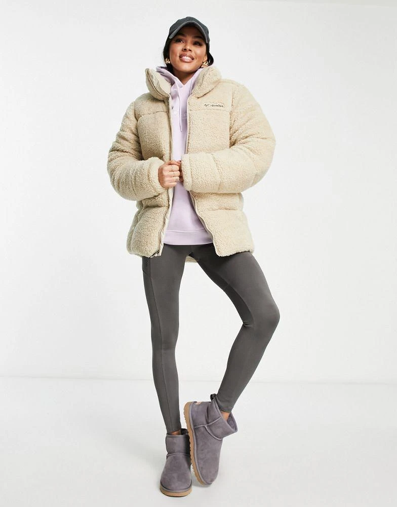 Columbia Columbia Puffect sherpa puffer jacket in stone Exclusive at ASOS 2