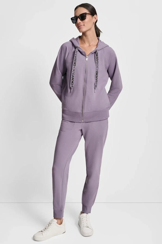 DKNY TWO-TONE LOGO DRAWSTRING HOODIE 6