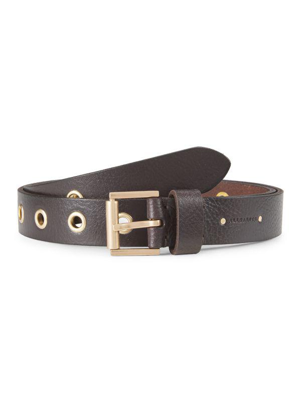 ALL SAINTS Eyelet Leather Belt