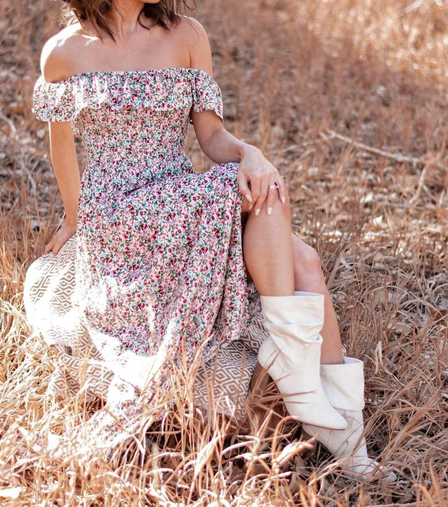 PROMESA Picture Perfect Moments Off Shoulder Maxi Dress In Multicolor 3