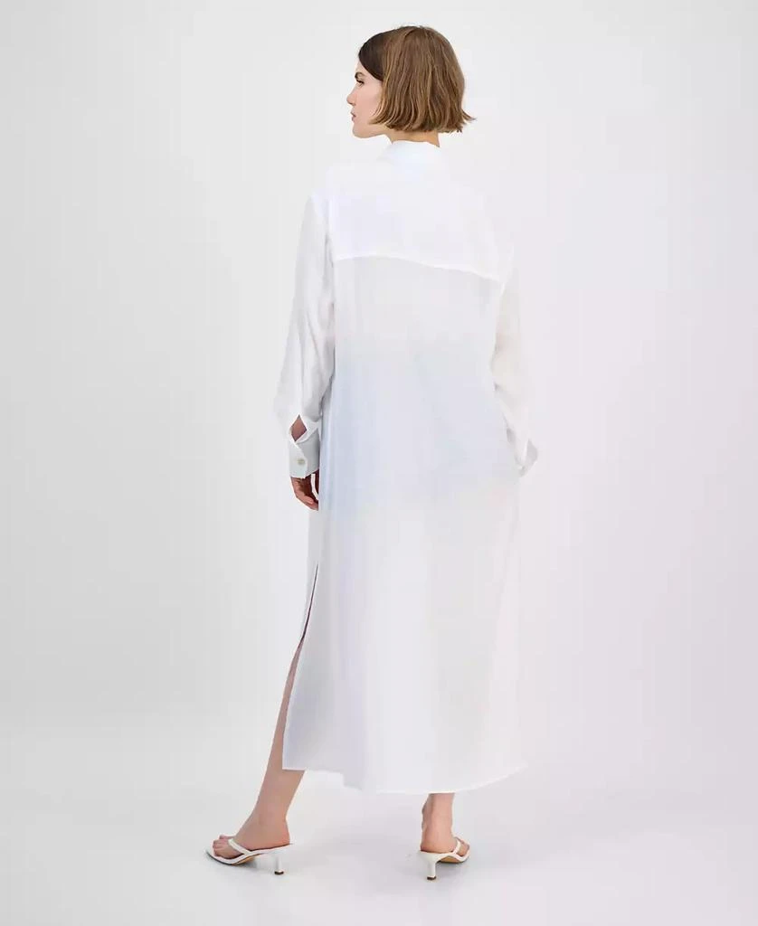 Bar III Women's Oversized Button-Front Long-Sleeve Shirt, Exclusively at Macy's 4
