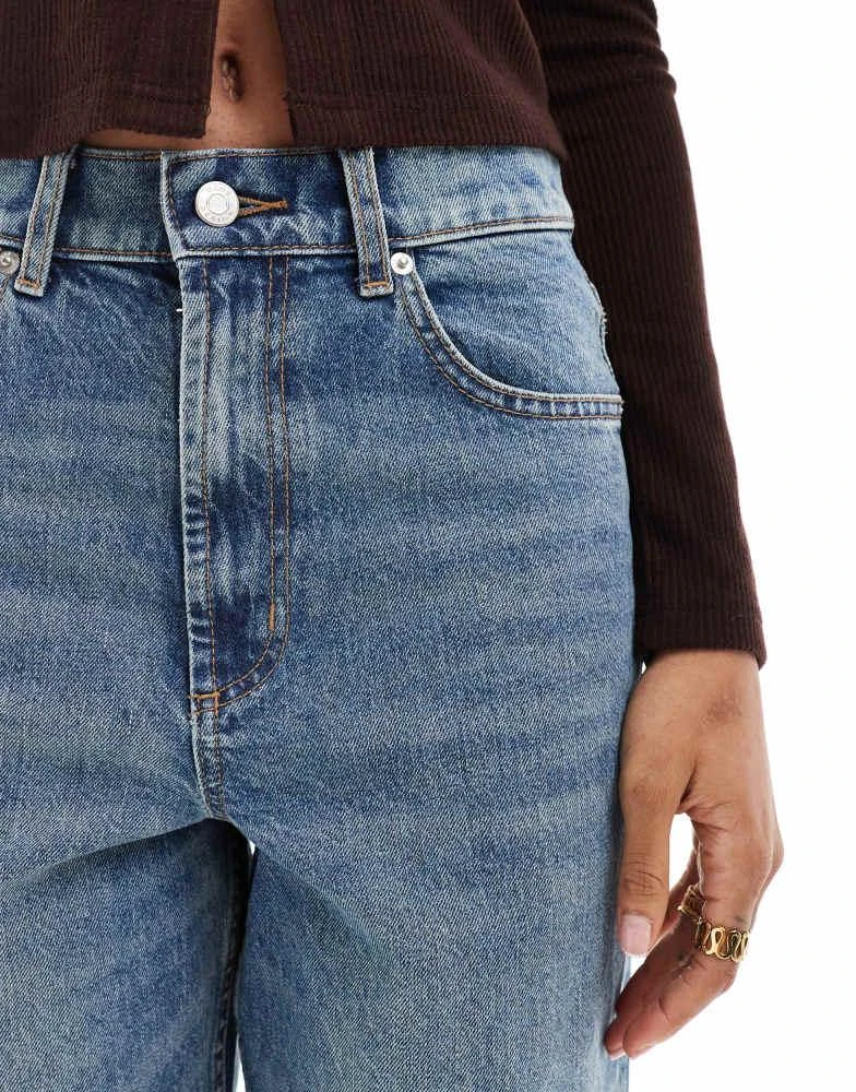 ASOS ASOS DESIGN Tall comfort stretch straight leg jean in mid blue 3