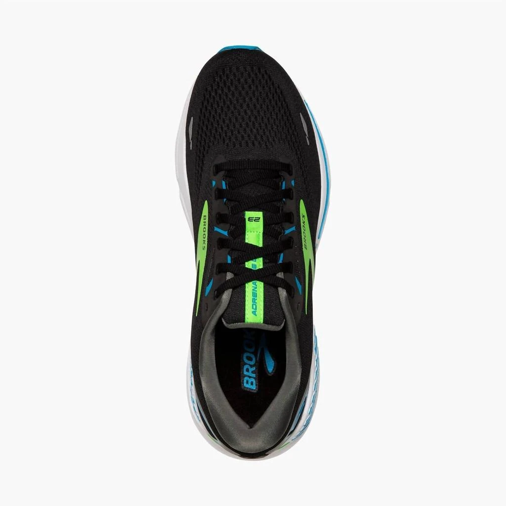 Brooks Men's Adrenaline Gts 23 Shoes In Black/hawaiian Ocean/green 2