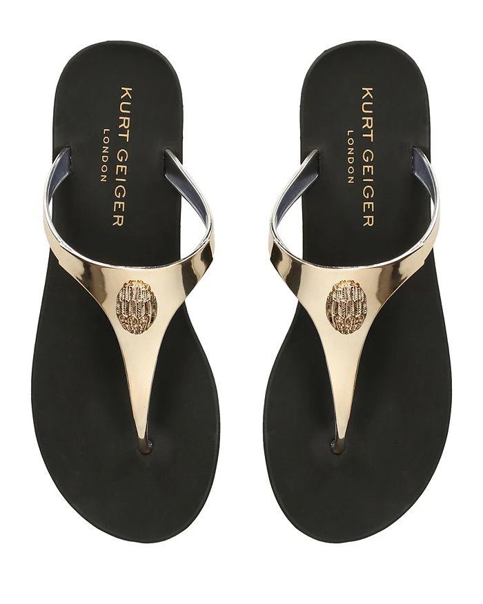 KURT GEIGER LONDON Women's Maddison T Bar Thong Sandals 4