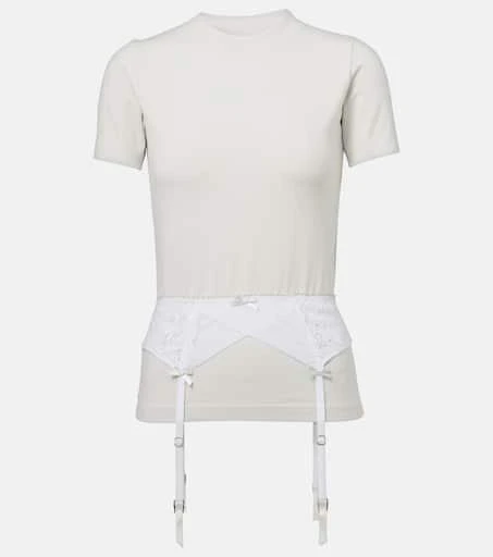 Balenciaga Lingerie cotton-blend jersey T-shirt 1