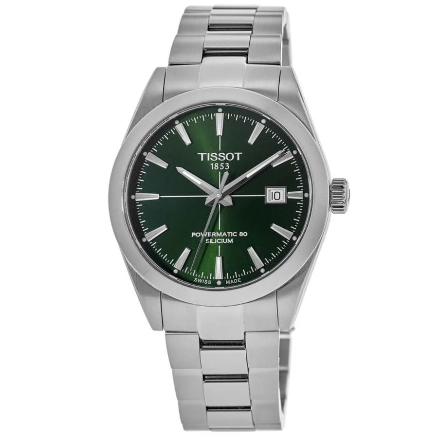 Tissot Gentleman Automatic 80 Silicium Green Dial Steel Men's Watch T127.407.11.091.01 1