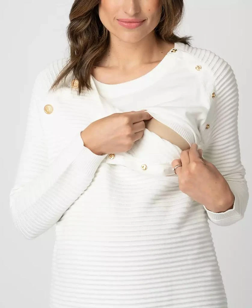 Seraphine Women's Cotton Maternity to Nursing Sweater 2