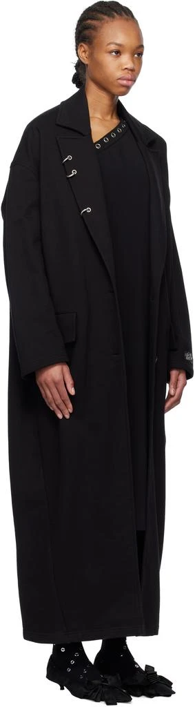 We11done Black Pierced Jersey Coat 2