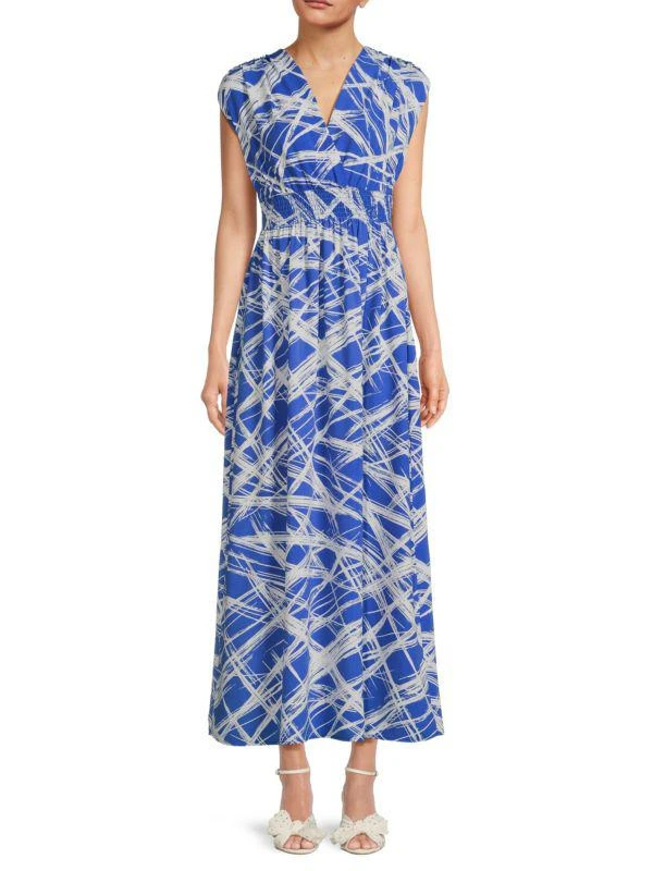 Renee C. Shirred A Line Maxi Dress 1