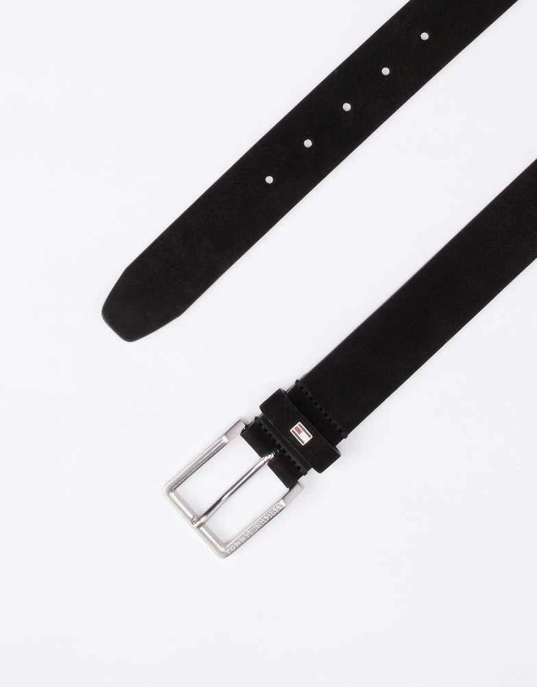 Tommy Hilfiger Tommy Hilfiger Logo square buckle leather belt in black 2