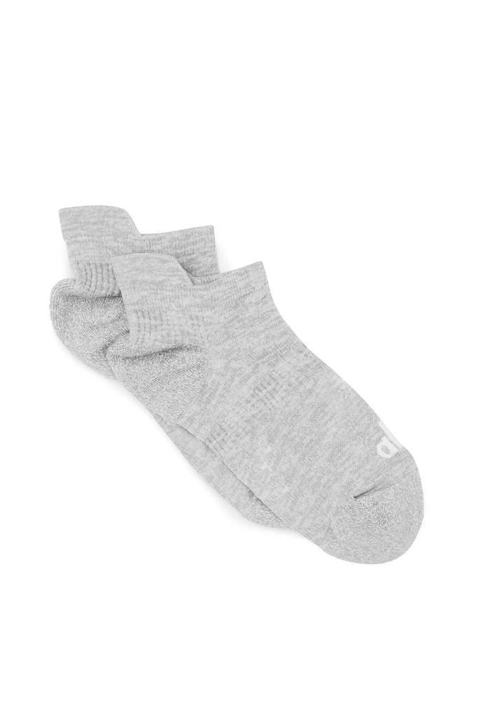 Alo Women's Performance Tab Sock - Athletic Heather Grey/White 1