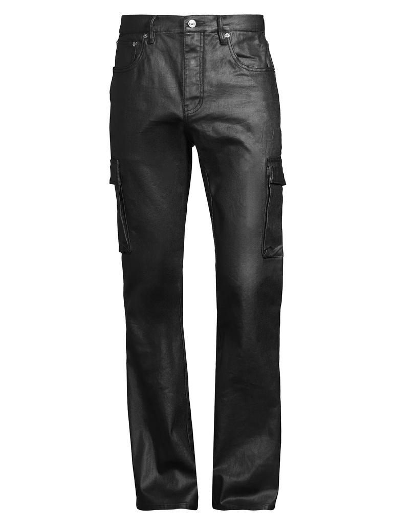 Purple Brand Coated Flare Cargo Pants