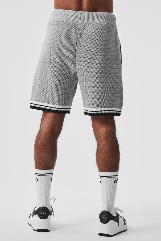Alo 7" Sports Club Sweater Knit Basketball Short - Athletic Heather Grey 3