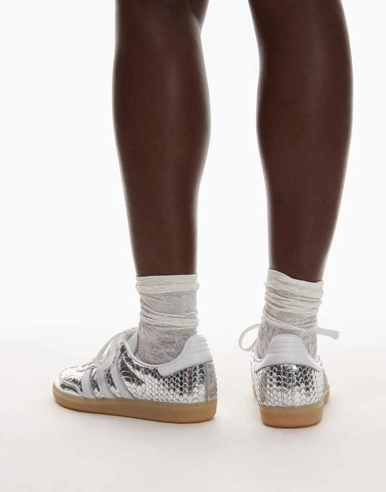Shop adidas Originals Samba OG trainers in metallic silver croc print on  Sale at BeyondStyle  Get 31% Off adidas Originals Samba OG trainers in  metallic silver croc print with Limited-Time Flash