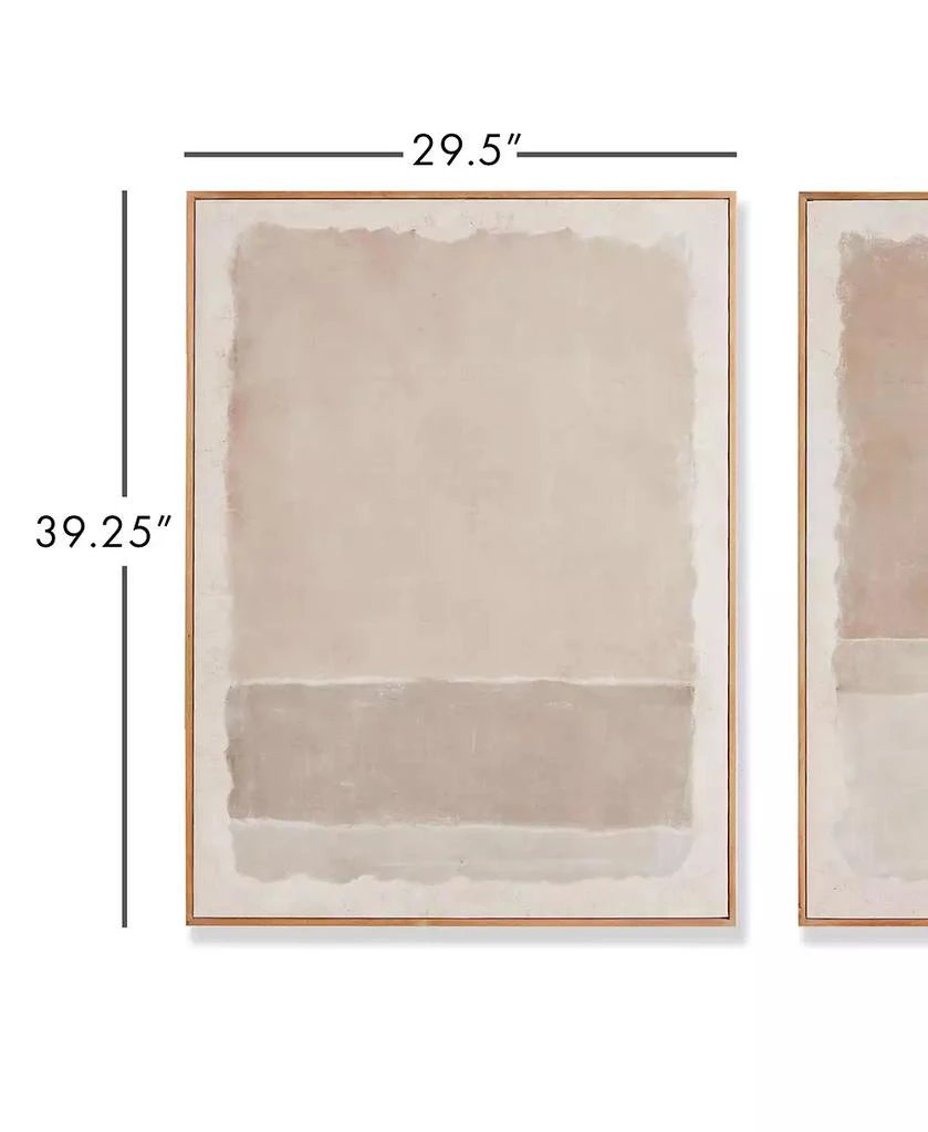 Napa Home
Garden 29.5"W x 1.5"D x 39.25"H Composition In Taupe Giclees Framed Wall Art Set of 2 2