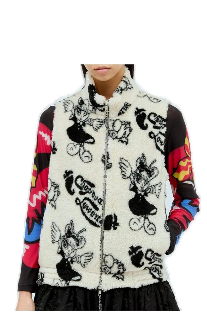 CHOPOVA LOWENA Chopova Lowena Cartoon Fleece Zipped Vest 1