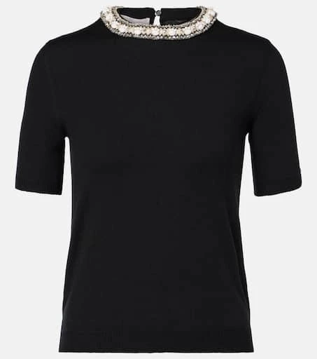 Valentino Embroidered virgin wool top 1