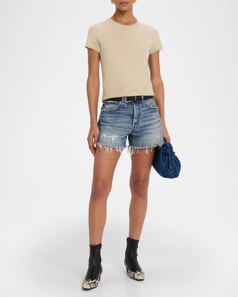 MOUSSY VINTAGE Herricks Frayed Denim Shorts 2