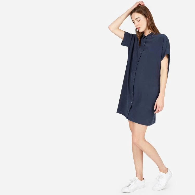 Everlane The Silk Square Shirt Dress 1