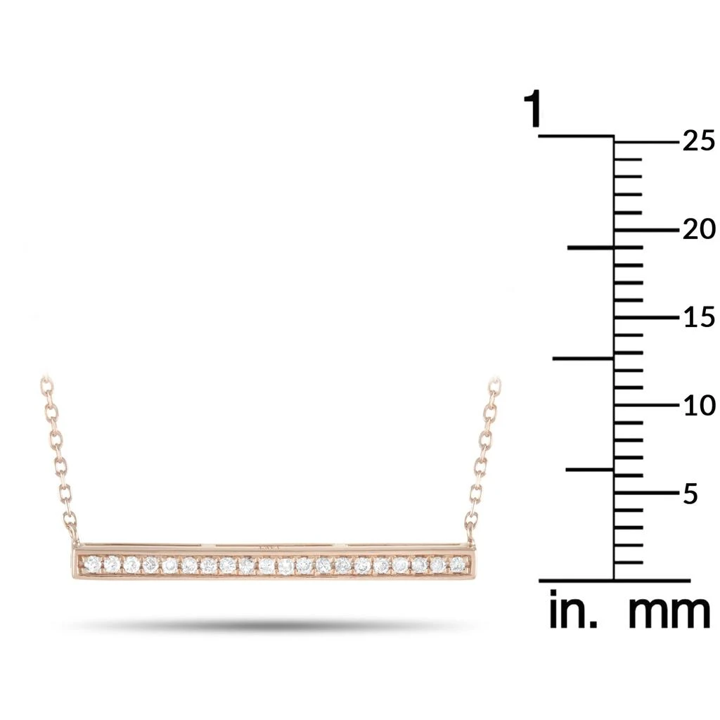 Non Branded 14K Rose Gold 0.10 ct Diamond Pendant Necklace 4