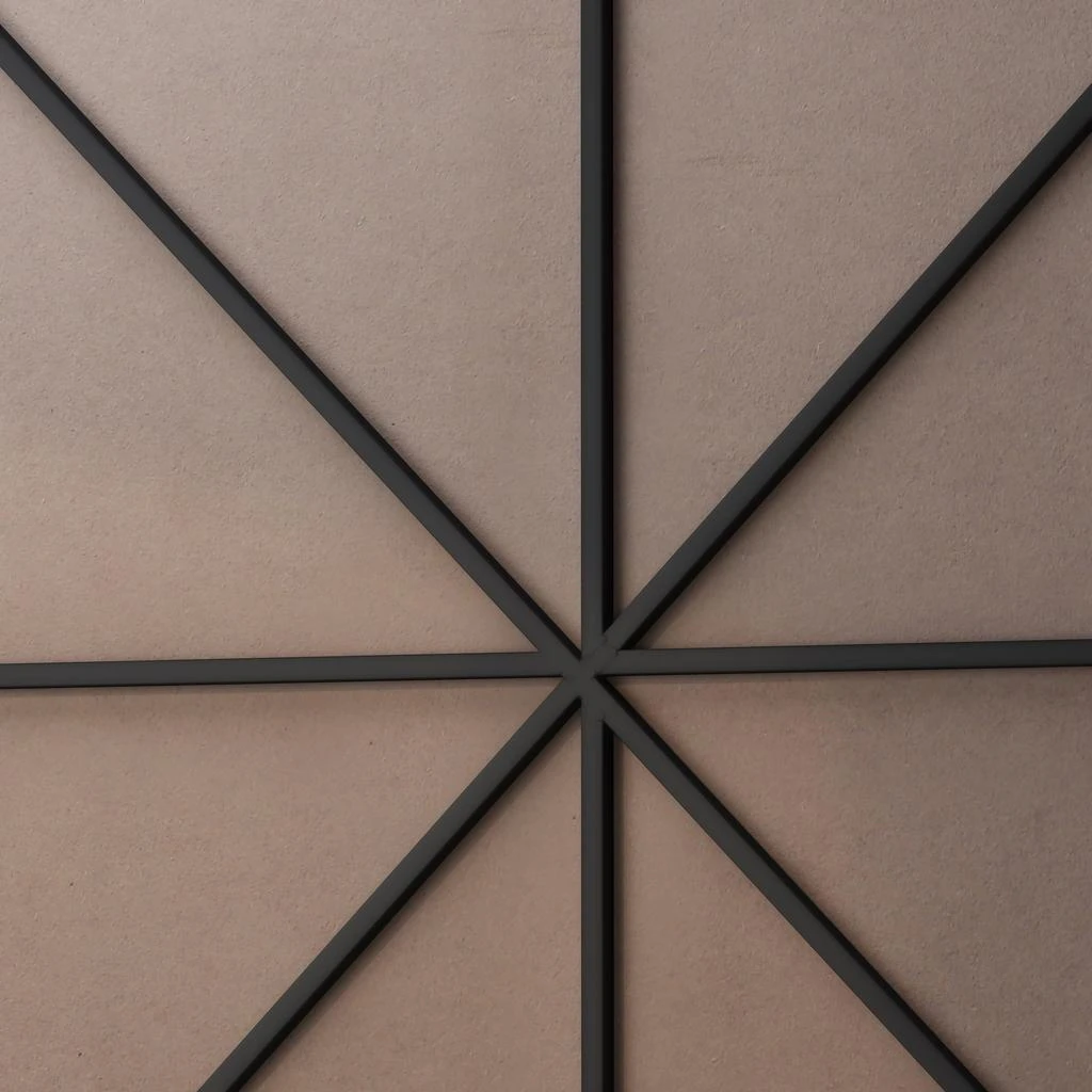 Streamdale Furniture Streamdale 42" Wall Mounted Black Circular Mirror 3