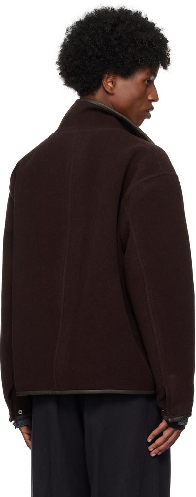 Brown Double Cloth Heavy Pile Zip Jacket – On Sale Now with Up to