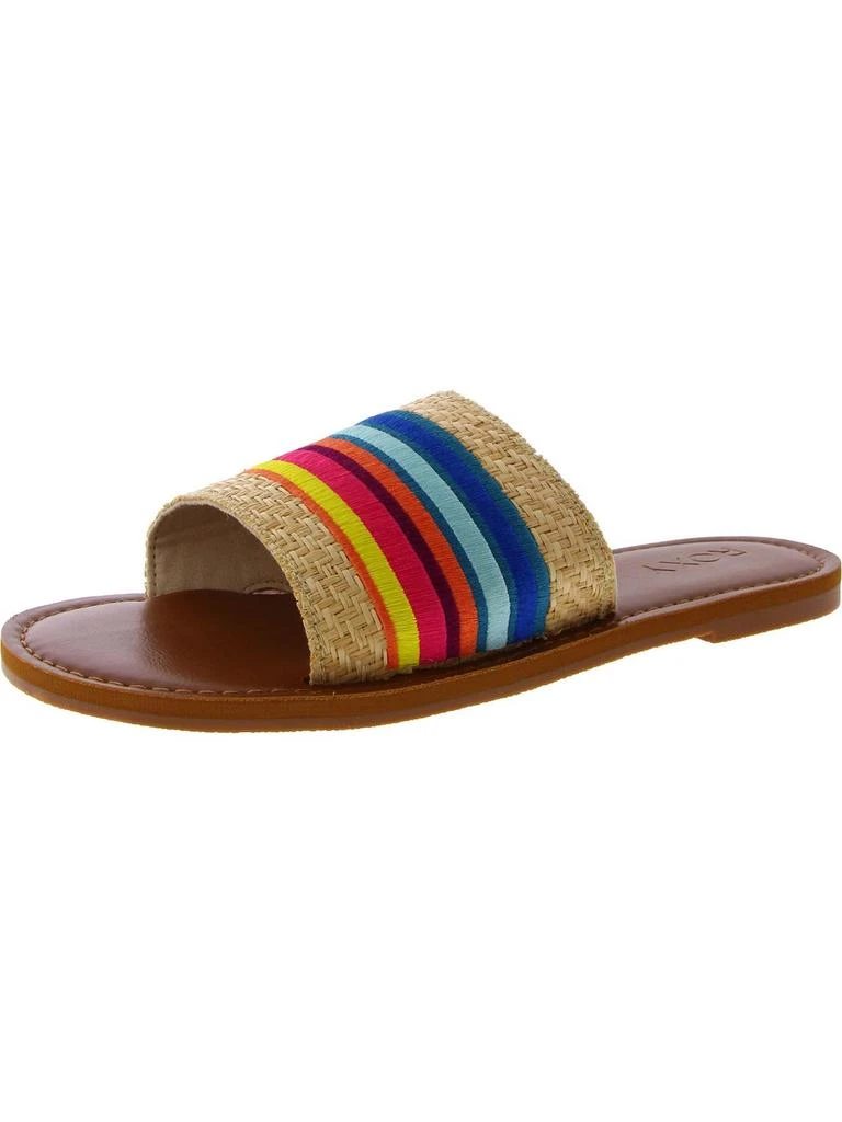 Roxy Kaia Slim Womens Woven Slip-On Slide Sandals 1