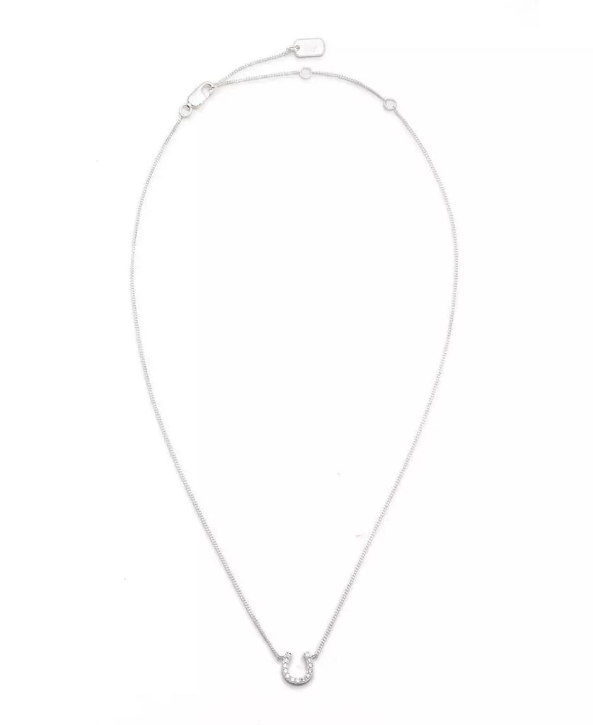 Lauren Ralph Lauren Cubic Zirconia Horseshoe Pendant Necklace in Sterling Silver, 14" + 3" extender 3