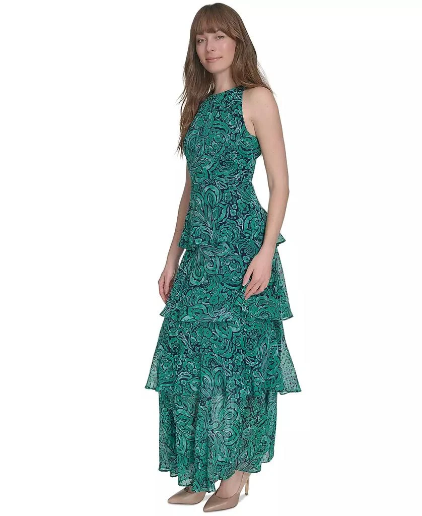 Tommy Hilfiger Women's Floral-Print Halter-Neck Tiered Sleeveless Dress 2
