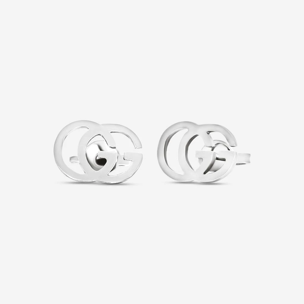 Gucci Gucci GG Running 18K White Gold Stud Earrings YBD09407400100U 2