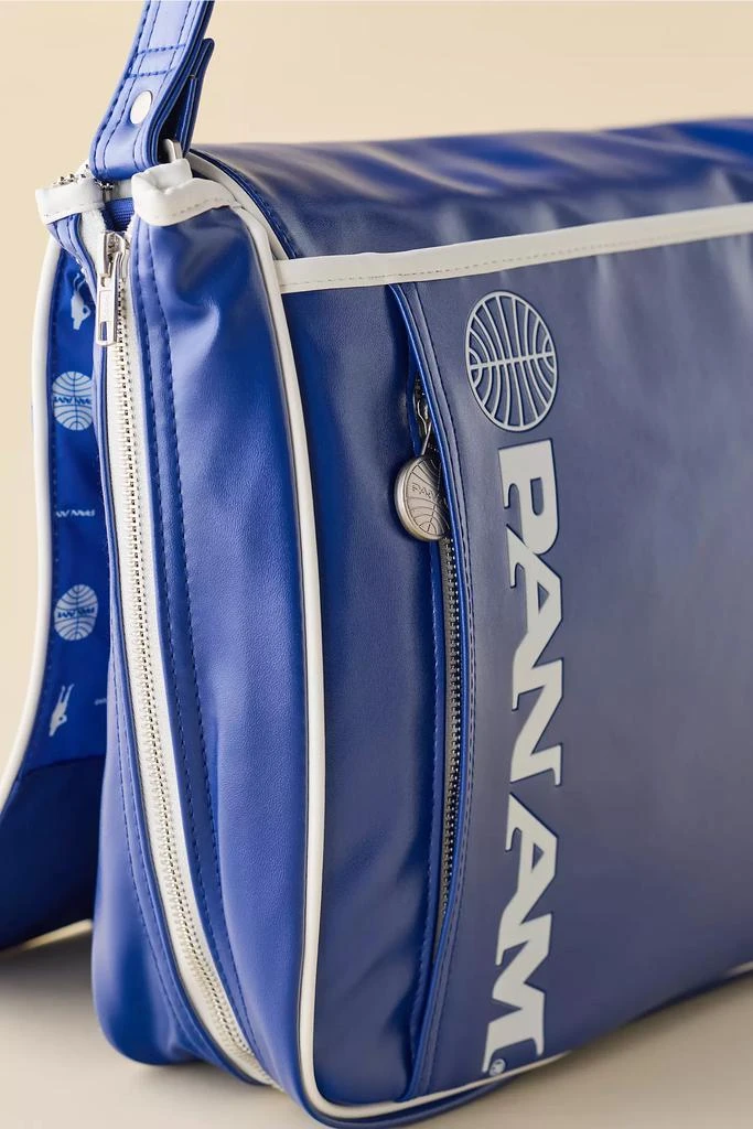 Urban Outfitters Pan Am Logo Faux Leather Travel Messenger Bag 6
