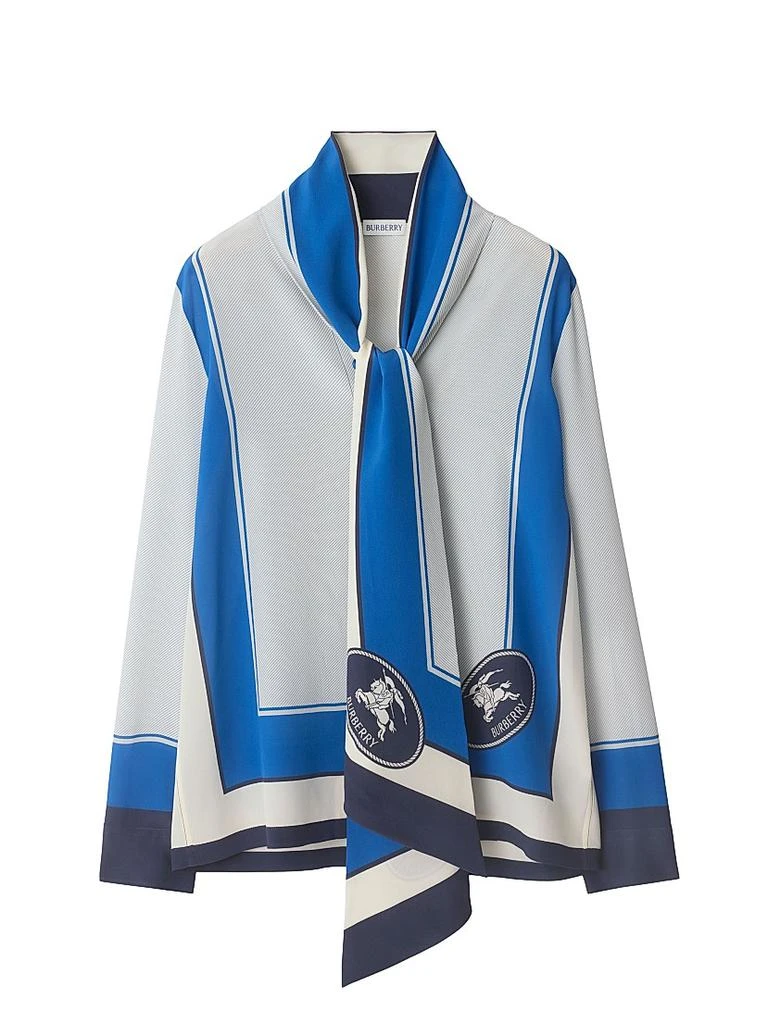 Burberry Rosie Slim-Fit Colorblocked Silk Blouse 1