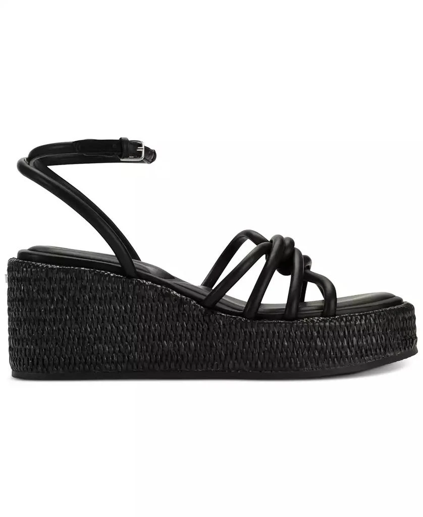 DKNY Women's Cyrilla Strappy Platform Wedge Sandals 6