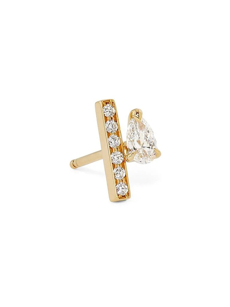 Repossi Serti Sur Vide 18K Rose Gold & 0.32 TCW Diamond Single Stud Earring 4
