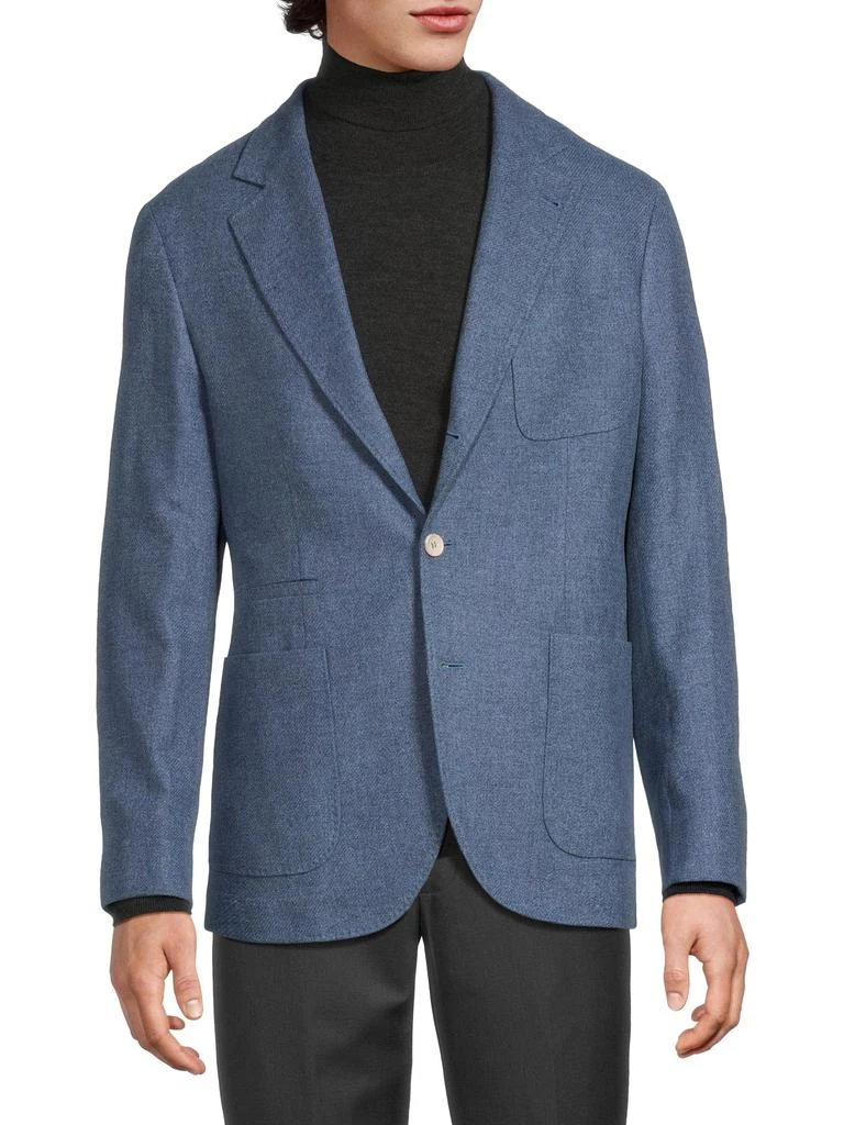 Brunello Cucinelli Wool-Blend Notch Lapel Blazer 1