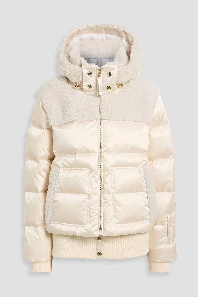 Bogner Dia shearling-paneled quilted down ski jacket
