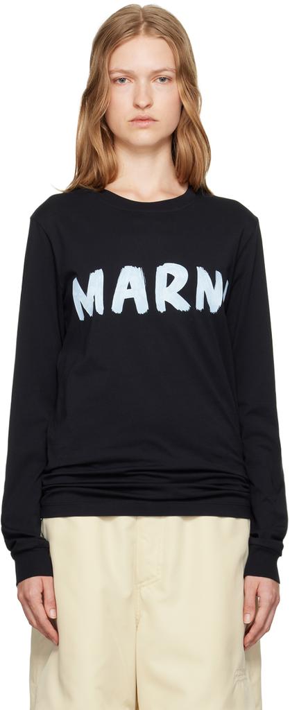 Shop Oversized Crew Neck T-Shirt With Scribbled Logo on Sale