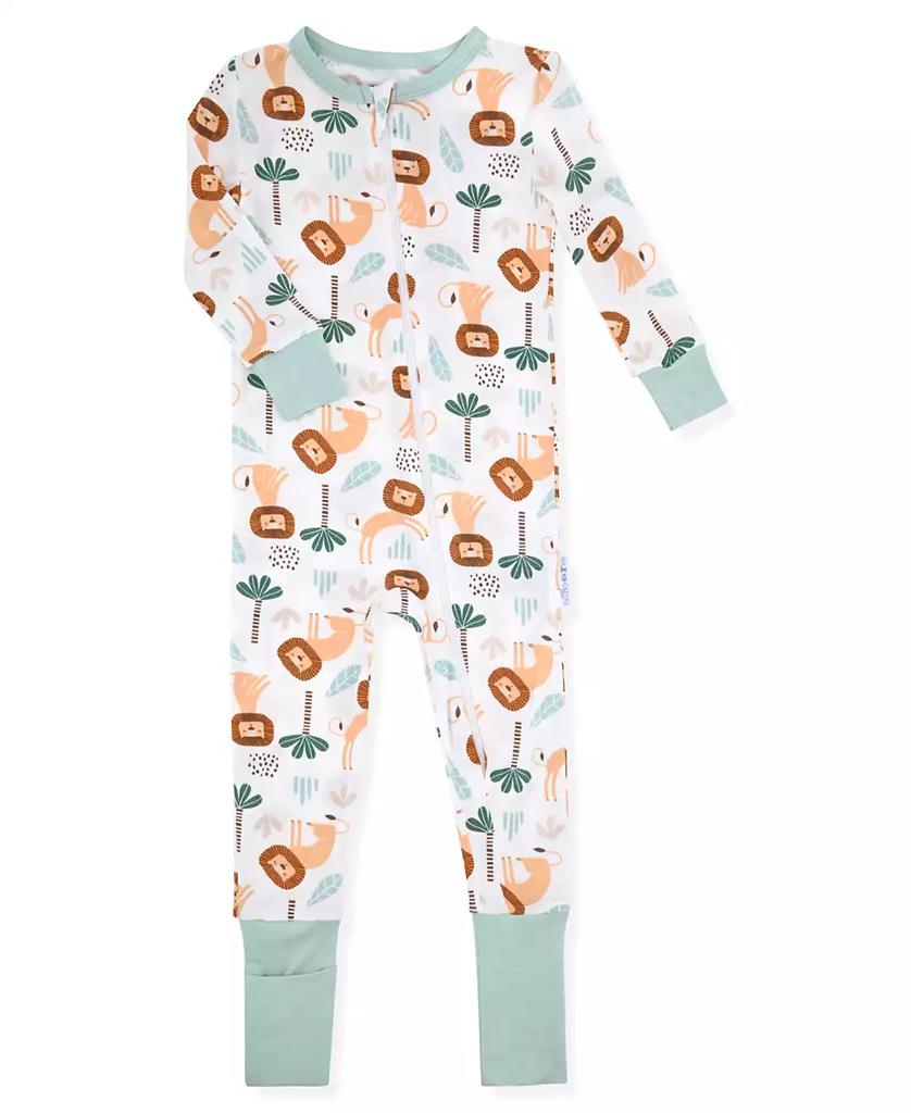 Max & Olivia Baby Boys Print Coverall with Convertible Foot
