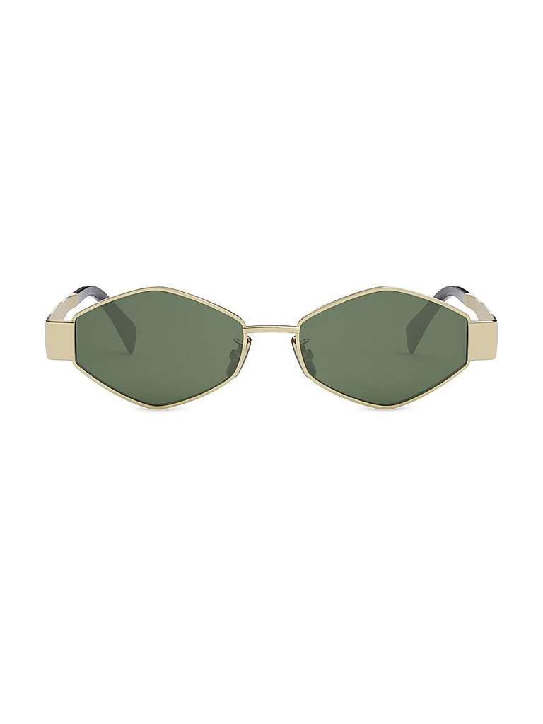 CELINE Metal Triomphe Geometric Sunglasses, 54mm Triomphe geometric sunglasses in gold - Celine Eyewear  main image 3